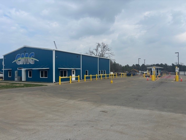Front of Lufkin Recycling building and main entrance