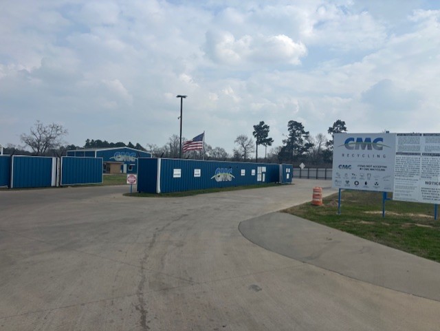 Entrance to CMC Recycling Lufkin's recycling yard.